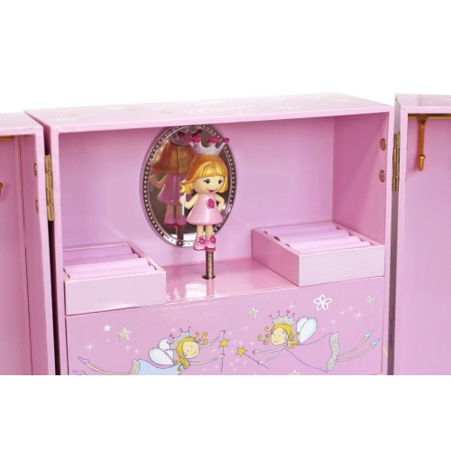 Armoire Musicale Princesse - Rose - Figurine Princesse