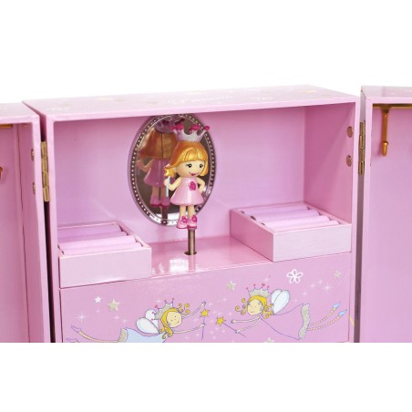 Armoire Musicale Princesse - Rose - Figurine Princesse