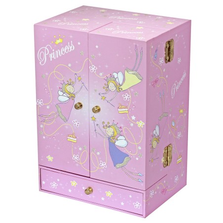 Armoire Musicale Princesse - Rose - Figurine Princesse