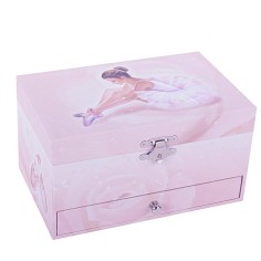 Boite à Bijoux Musicale Phosphorescente Ballerine - Rose