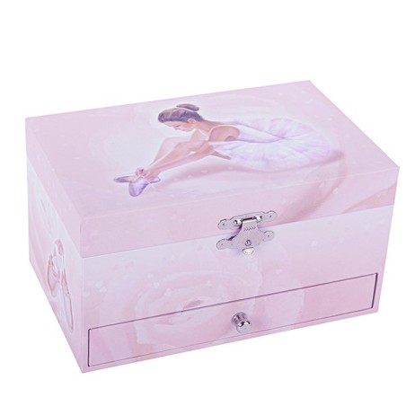 Boite à Bijoux Musicale Phosphorescente Ballerine - Rose