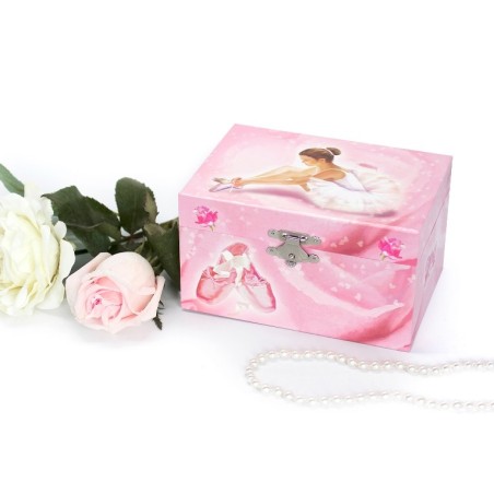 Coffret Musical Phosphorescent Ballerine - Rose