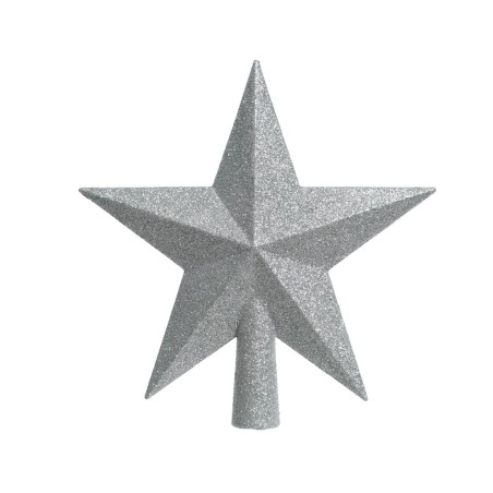 Treetopper shatterproof glitter silver