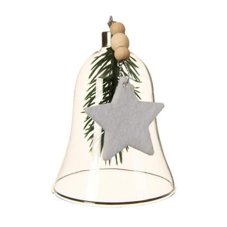 copy of Bell glass snowflake, star, wooden beads