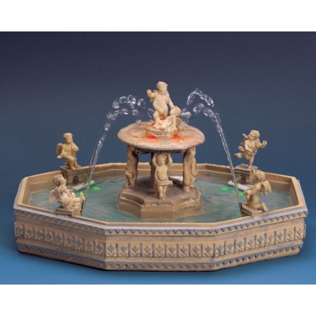 Lighted Village Square Fountain