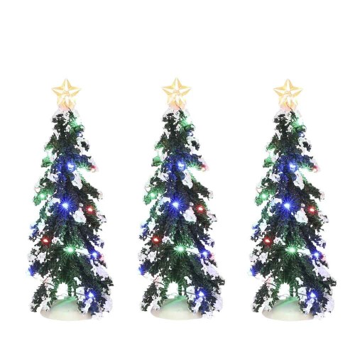 Snowy Conifer multicolour lights 3 pieces