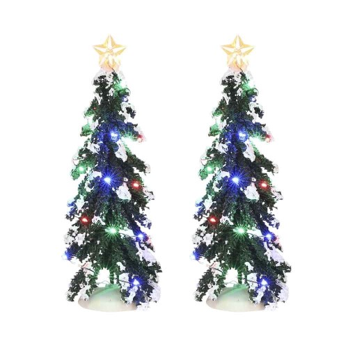 Snowy Conifer multicolour lights 2 pieces