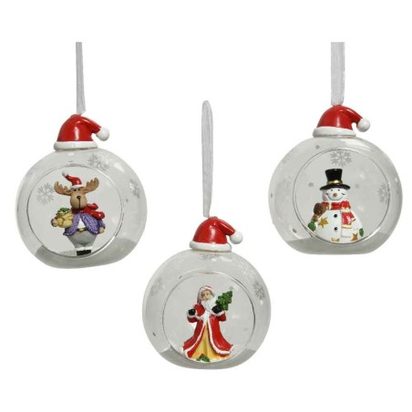 Bauble glass christmas figures inside 3ass