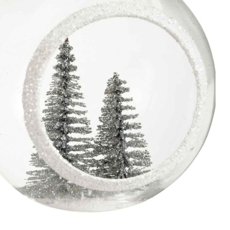 Bauble glass winter scenery inside