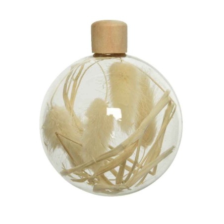 Bauble glass dried grasses inside