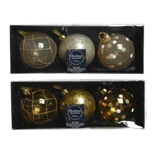 Bauble glass transparent color sequins-glitter mix