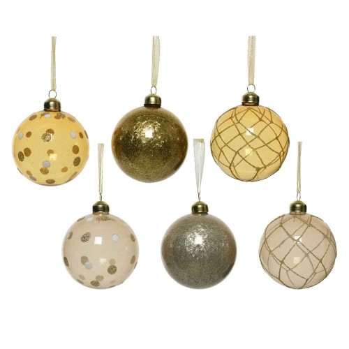 Bauble glass transparent color sequins-glitter mix