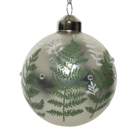 Bauble glass silver inside branches-diamond