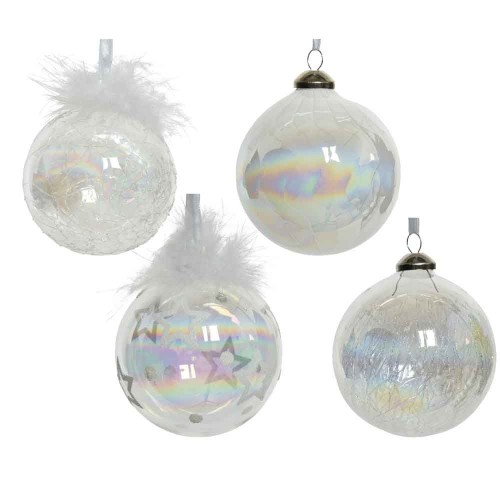 Bauble glass iridescent spungle