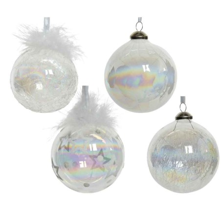 Bauble glass iridescent spungle