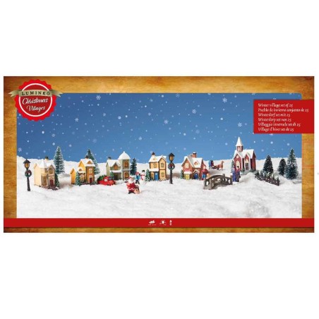 LED figurines polyresin winter scenery indoor