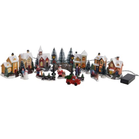 LED figurines polyresin winter scenery indoor