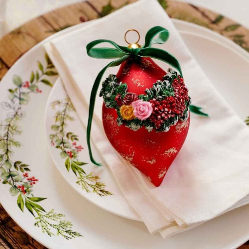 Plato porcelana wreath 26,40cm