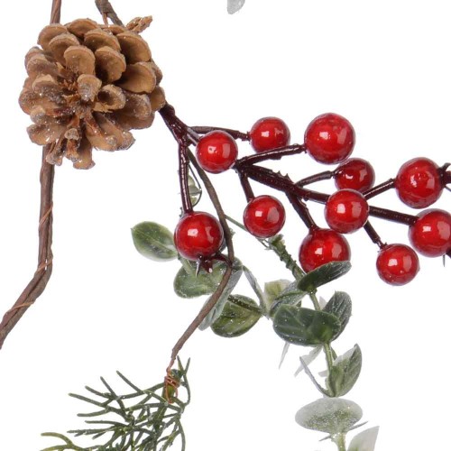 Garland Presentation type plastic glitter berries- pinecones
