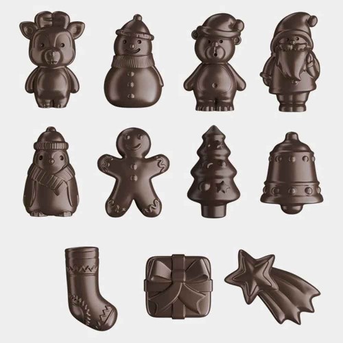 Advent Calendar Figures 3D Chocolate 70% 216g