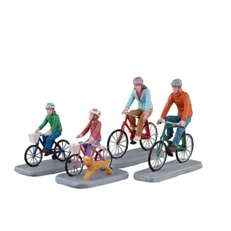 FAMILY BIKE RIDE, SET OF 4