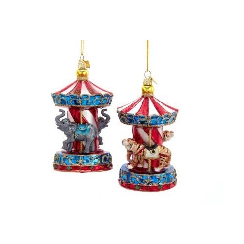 5.25"NBL GEM ELEPHNT/TIGER CAROUSLS