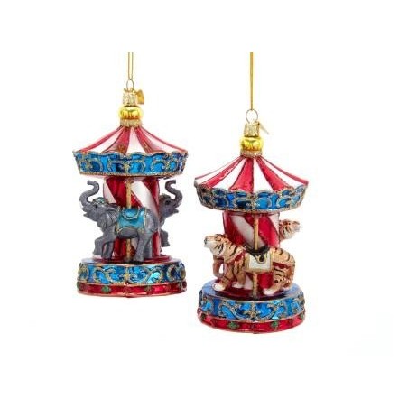 5.25"NBL GEM ELEPHNT/TIGER CAROUSLS