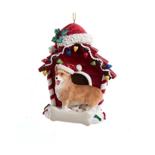 4"RESIN PEMBROKE WELSH CORGI W/DOGH