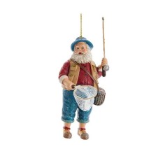 2.75x2.5x5.5"polyresin fishing sant