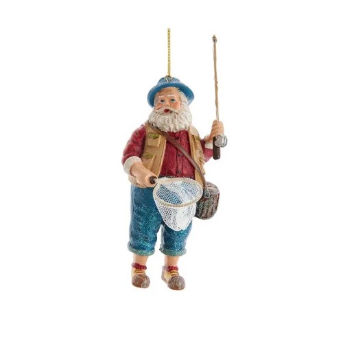 2.75X2.5X5.5"POLYRESIN FISHING SANT