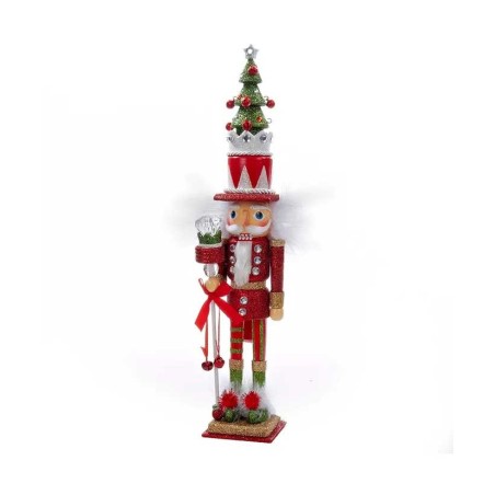 15"HOLLY WOOD RED & GREEN W/CHRISTM