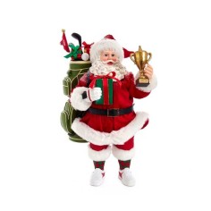 11"fabriche golfer santa w/golf clu