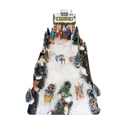 Ski Slope Base Christmas Village 42×25×15cm