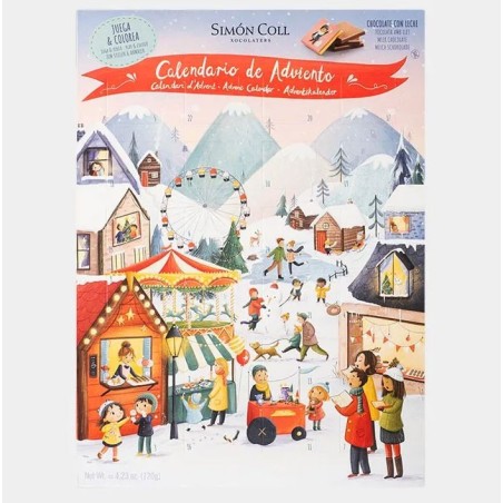 Calendario Adviento Mercado Navidad Chocolate leche