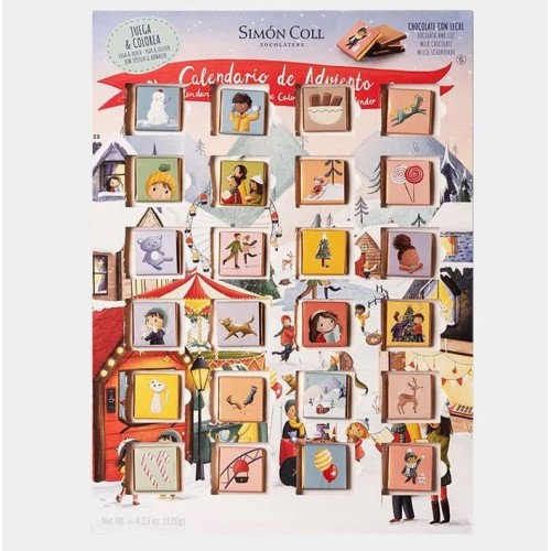 Calendario Adviento Mercado Navidad Chocolate leche