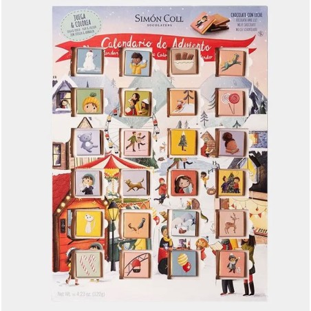 Calendario Adviento Mercado Navidad Chocolate leche