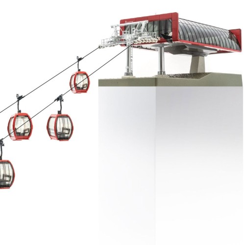 Ski Lift H0 Red Black 1:87