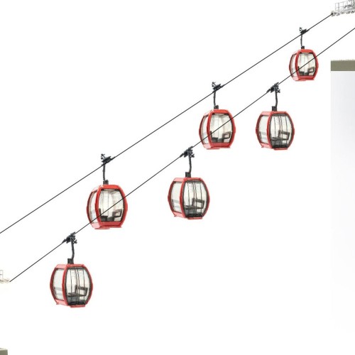 Ski Lift H0 Red Black 1:87