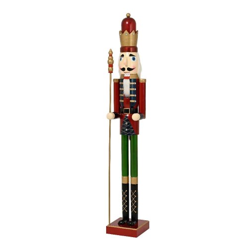 Nutcracker firwood with scepter green 89cm