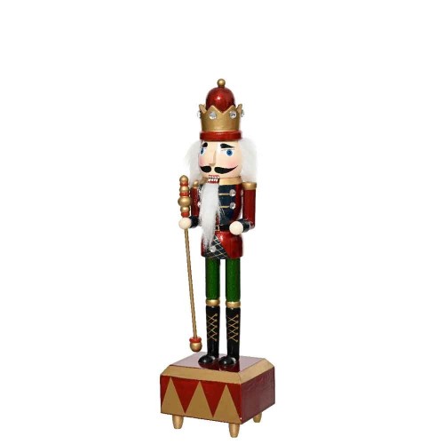Music box firwood retangular Nutcracker 30cm