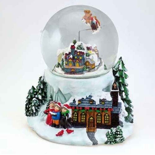 Village scene color changing illumination 12cm