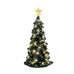 Snowy Christmas Tree, Clear Light Lemax