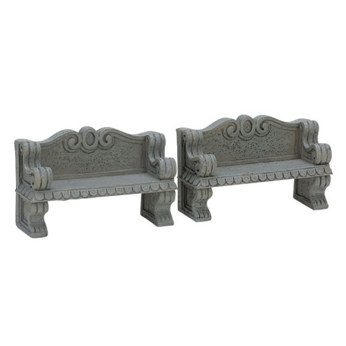 STONE BENCH, SET OF 2