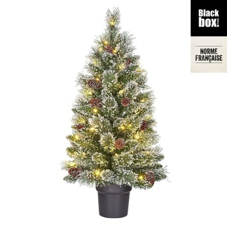 Vandans potted led green frosted 90x48cm