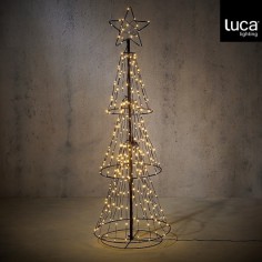Tree black warm white led 120x35cm