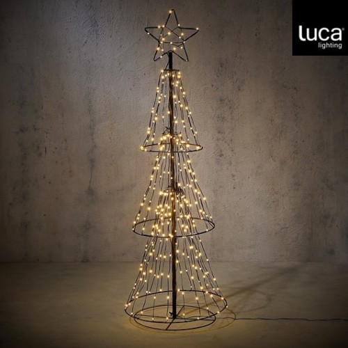 Tree black warm white led 120x35cm