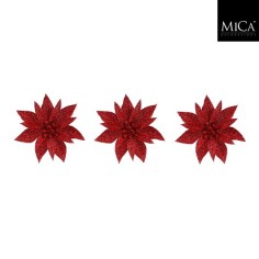 1 Clip poinsettia red