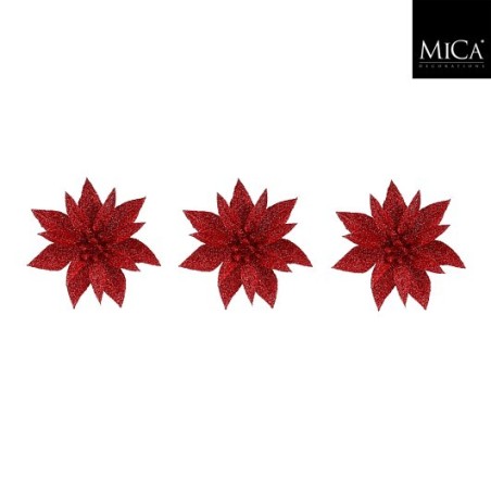 1 Clip poinsettia red