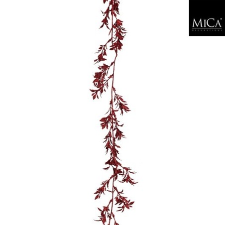 Garland leaves red 180cm