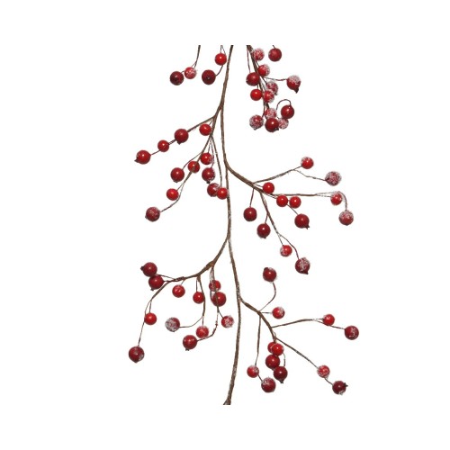 Garland foam glitter, snow berries 2x13x130cm